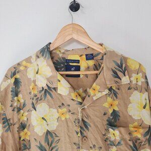 Carribean Washable Silk Short Sleeve Shirt XXL 100% Washable Silk